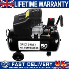 Gezarzaar Portable Air Compressor 50L Litre ltr 9.6CFM 2.5HP & 5 Piece Tool Kit