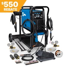 Miller Multimatic 220 AC/DC Multiprocess Welder w/Dual Cylinder Cart 951000070