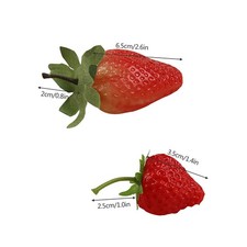 8-Pcs Small Artificial Strawberries Fake Food Model Home Display Decor