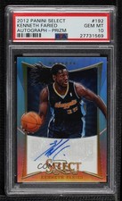 2012 Panini Select Silver Prizm /199 Kenneth Faried #192 PSA 10 GEM MT Auto 0m0