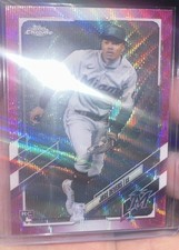 2021 Topps Chrome Update Pink Wave Refractor Jose Devers #USC53 Marlins Rookie