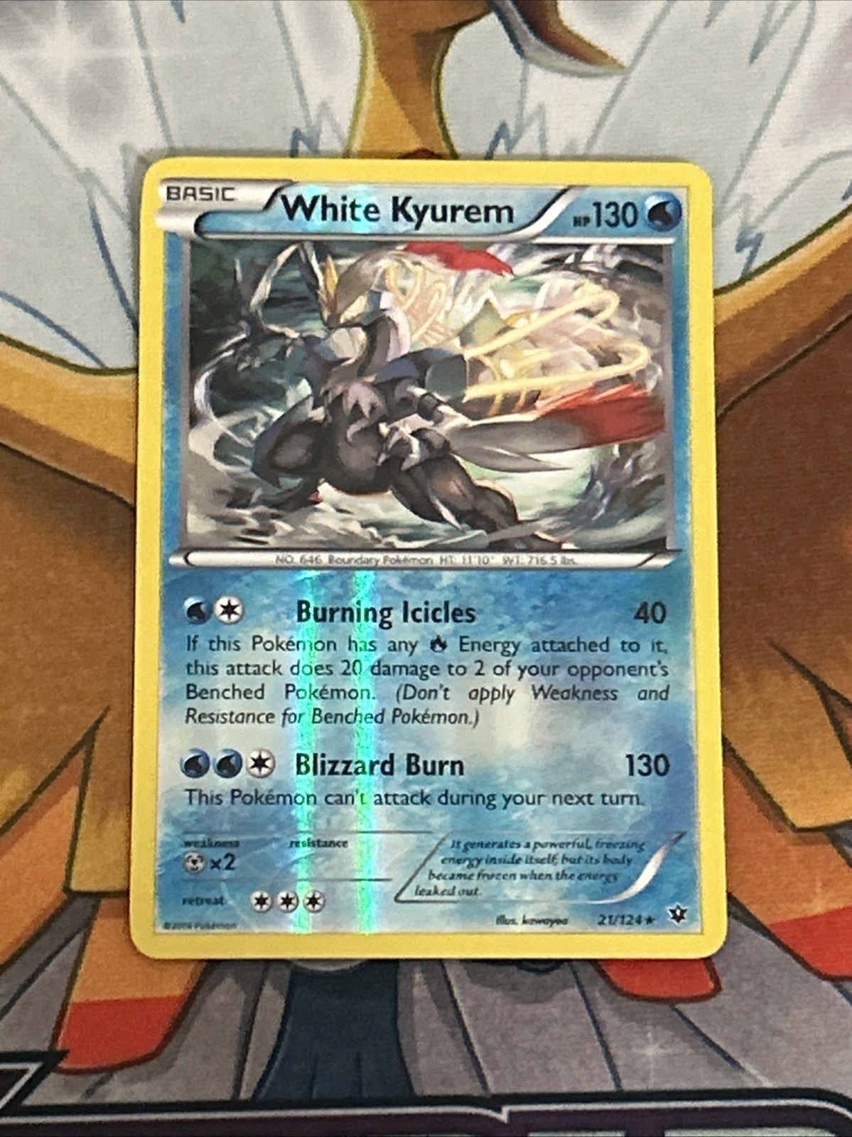White Kyurem 21/124 Fates Collide Reverse Holo