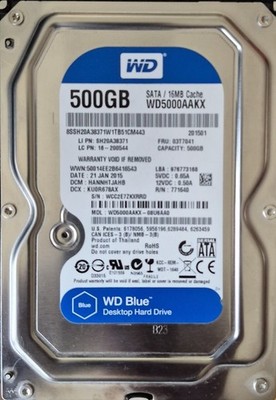 Western Digital WD Blue 500GB Festplatte WD5000AAKX