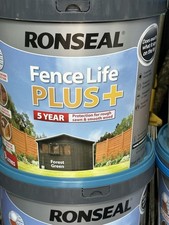 Ronseal Fence Protector Forest Green 9 Litres . Recently Purchased. 6 Pots New.