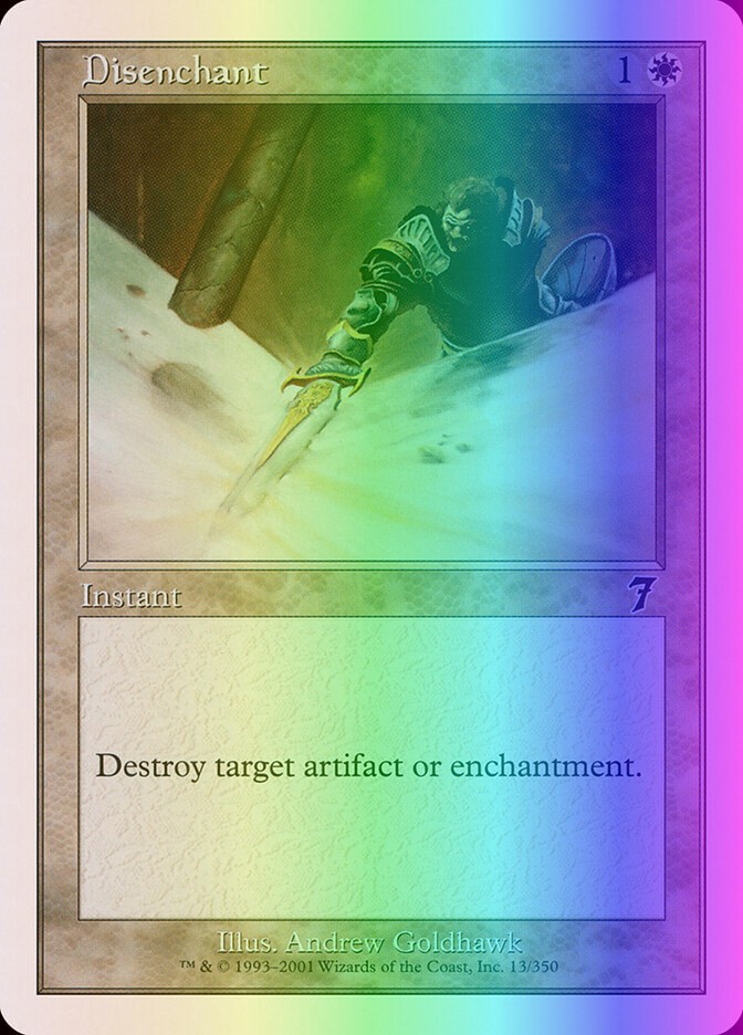 MTG Magic the Gathering Disenchant (13/354) Seventh Edition LP FOIL