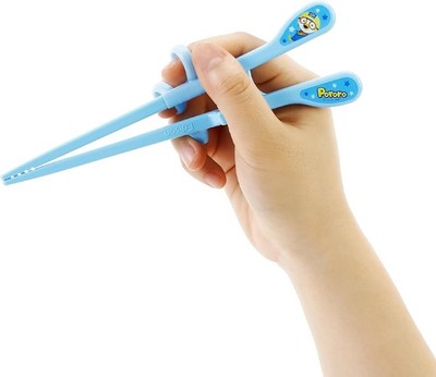Edison Pororo Training Chopsticks, 2 Step Beginner Learning Chopsticks,
