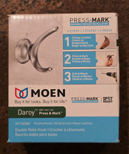 Moen MY1503BN Darcy Robe Hook/Towel, Press and Mark in Brushed Nickel