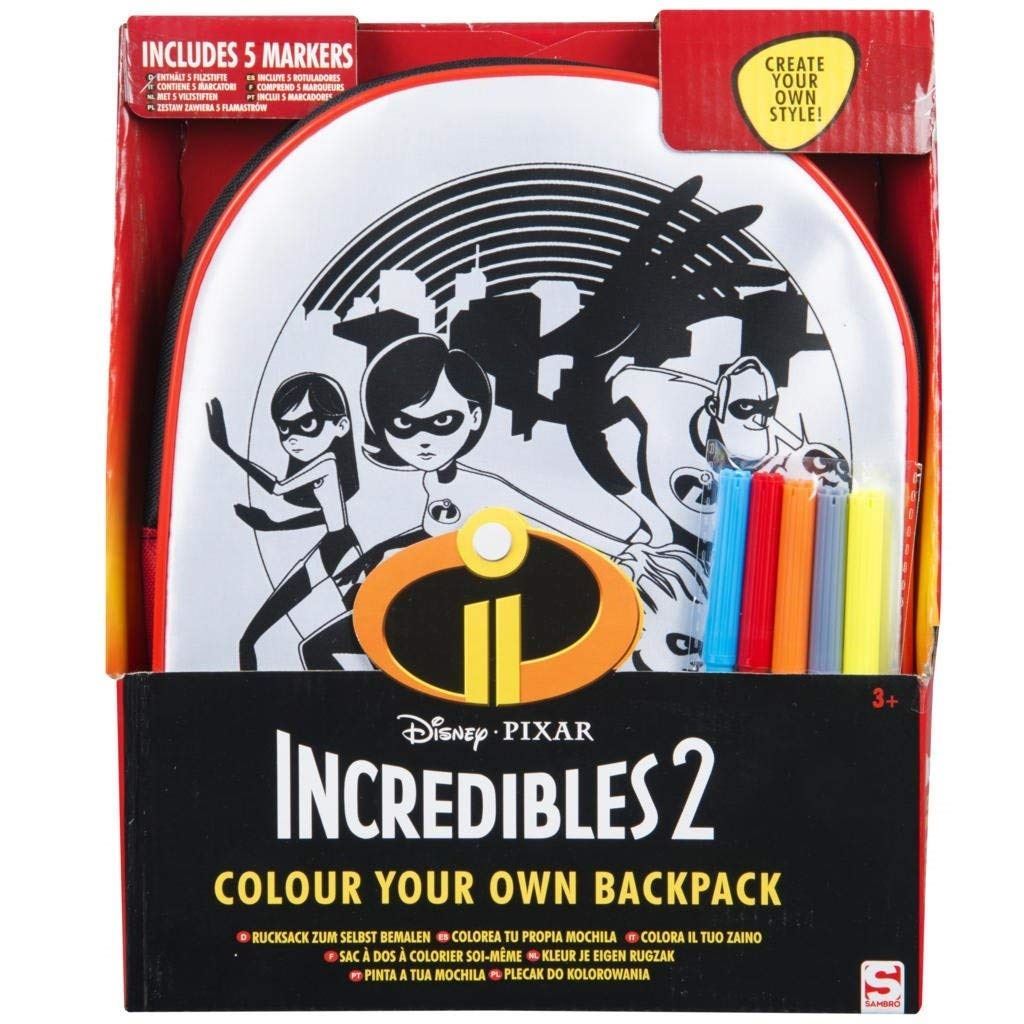 The Incredibles Colour Your Own Backpack Disney Pixar