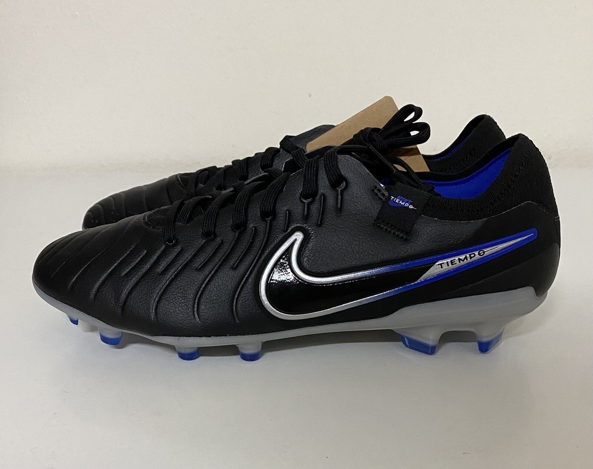 Nike Tiempo Legend 10 Pro FG Mens Sz 8 Black Blue Soccer 