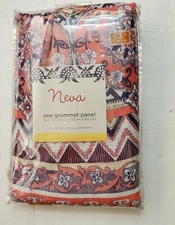 Neva Grommet Top Window Curtain Panel 52 x 63 inch Geometric