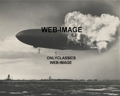Airship Exploding 1937 HINDENBURG GERMAN AIRSHIP EXPLOSION AVIATION 4X6 PHOTO LAKEHURST ...