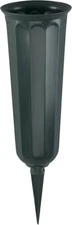 Fox Valley Traders Memorial Cemetery Vases, Set of 2 - Green Polyester/Plastic