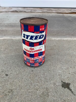Vintage Oil Can Steed Transmission Conditioner Full, Unopened 5 Fl Oz