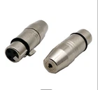 1pc 3.5mm 1/8" Stereo Female to 3 Pin XLR Female Microphone Audio Adapter Silver