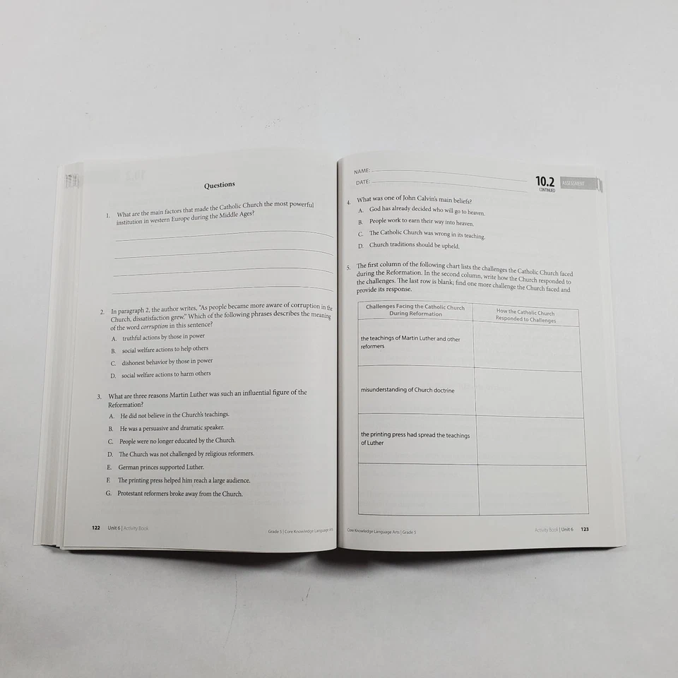 Amplify Core Knowledge Grade 5 Language Arts Activity Book Unit 6 PB Homeschool - Image 3 of 4