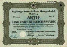 Magdeburger Viehmarkt Bank 1938 Magdeburg Sachsen Anhalt Metzger Zahlstelle 100