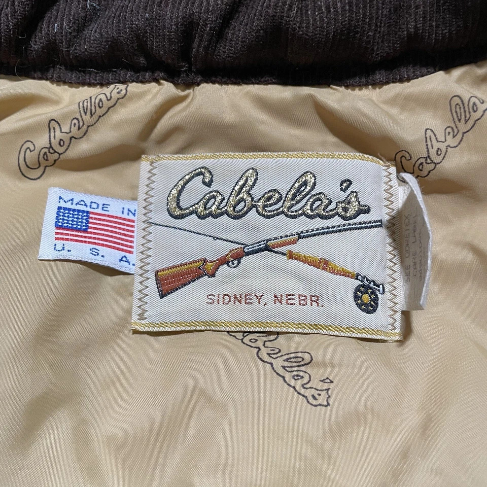 Vintage Cabelas Jacket Set Men XL Brown Duck Camo Gore Tex Puffer Coat Pants USA - Image 3 of 4