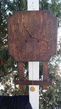 Antique 1910 - 1925 NATIONAL Clock Company Mission Wall Clock - RUNS - VIDEO