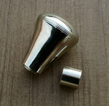 Brass handle silver rounder head style handle for walking stick cane top topper