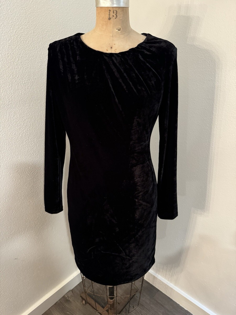 Tahari Black Velvet Stretch Fitted Dress Size 8 | eBay Tahari Black Velvet Stretch Fitted Dress Size 8 | eBay