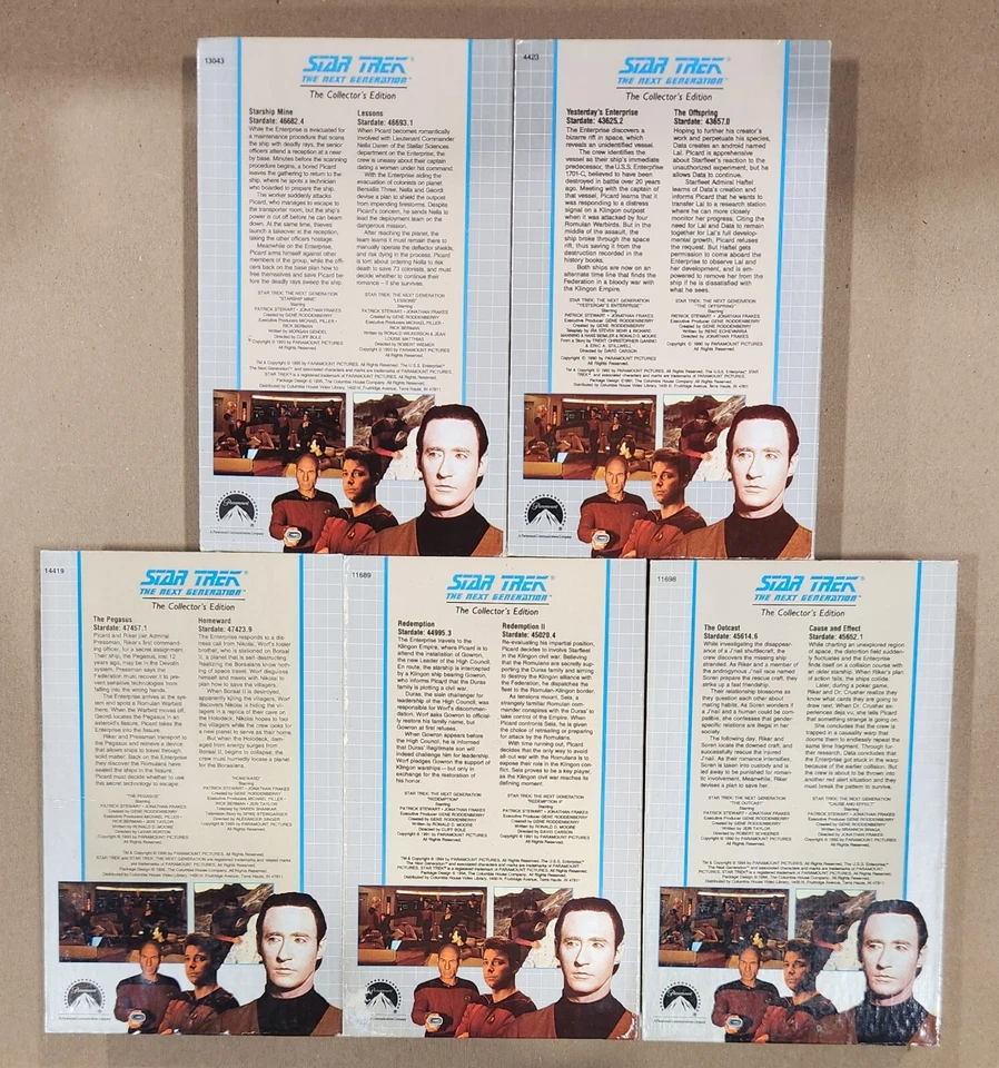 STAR TREK THE NEXT GENERATION: COLLECTOR'S EDITION VHS LOT OF 5 - Image 2 of 4
