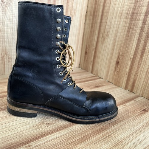 Lehigh Mens Steel Toe Black Leather Boots Lace-Up Work Neoppene Soles Size 10 D - Picture 8 of 12