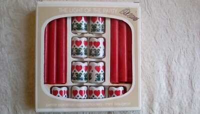 Bavarian Village Light of Party Porcelain Lights West Germany 10 Heart Holders C