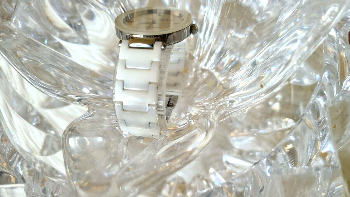 Anne Klein Women\'s Diamond-Accented White Ceramic Bracelet Watch AK/1019 71RWpkCMBYL.jpg_BO30,255,255,  main image 3