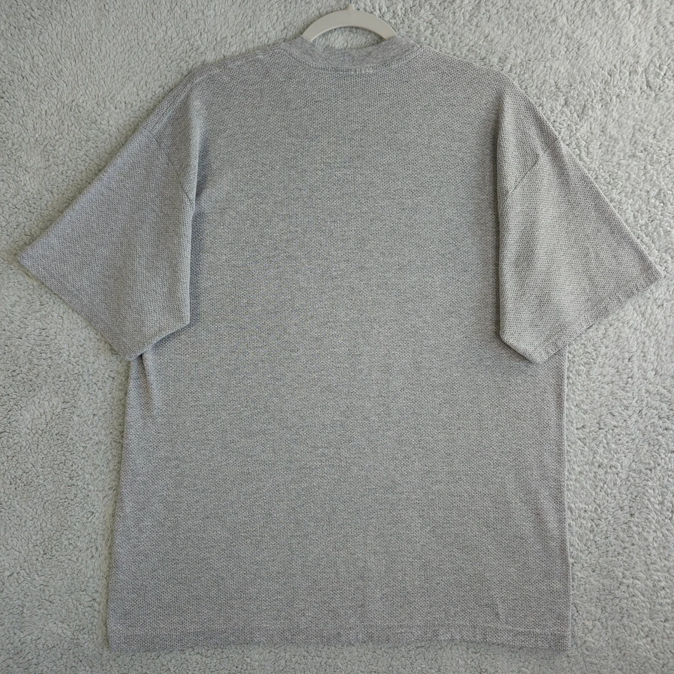 Camisa De Colección Tampa Bay Devil Rays Hombres L Gris Waffle Hank Aaron Original MLB '99 Foto 2 de 4