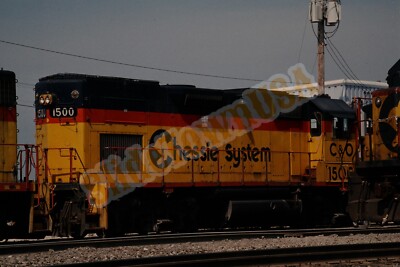 Vintage 1990 Train Slide 1500 Chesapeake & Ohio Engine Danville IL X1E001