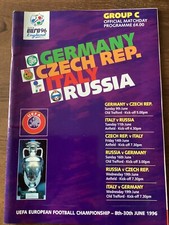 Euro &lsquo;96 Group &ldquo;C&rdquo; OfficialProgramme For Germany, Czech Republic, Italy & Russia
