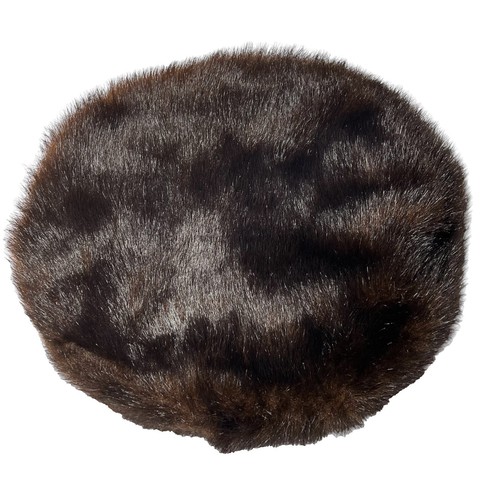 Jacques Ferber Beret Hat‎ Dark Brown Faux Fur Lined Winter Warm Burberry Leticia check Slingback, Archive Beige main image 4