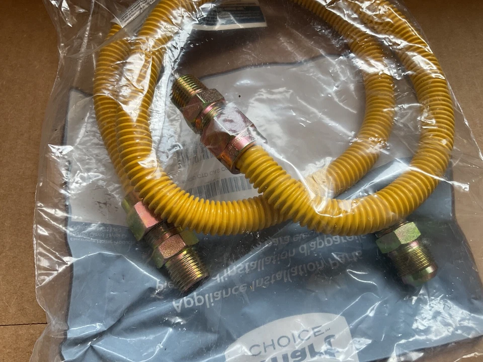 OEM Electrolux Frigidaire Eastman 4 pies 5/8 OD aparato de gas conector recubierto SS Foto 4 de 4