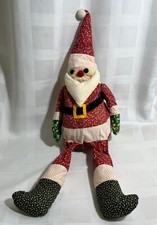 Santa Claus Doll, Stuffed Christmas Decor, Lg. Shelf or Mantle Sitter