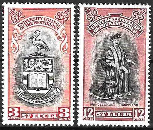 Timbres (dont Blasons) Ste Lucie 147/148 ** (58647CG) - Photo 1/1
