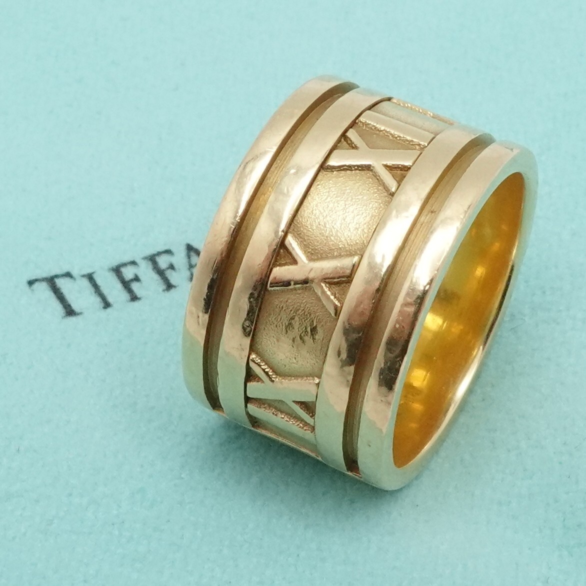 1995 Tiffany & Co. Atlas 18K Yellow Gold 12mm Wide Band Ring 6 | eBay