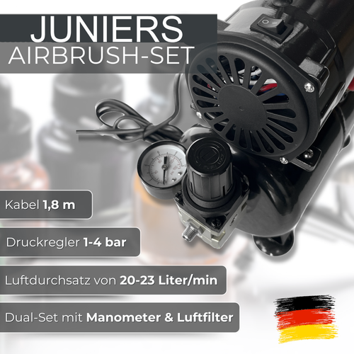 Airbrush Set mit 3L Tank Kompressor Airbrush Pistole Pistolen Set Lackierpistole - Bild 2 von 9