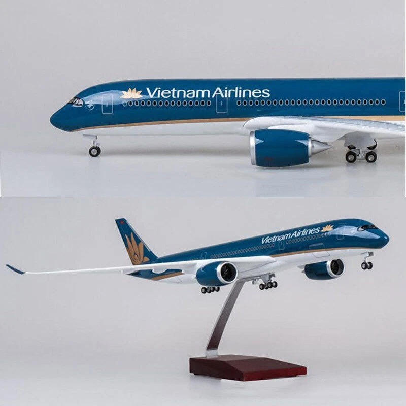 1/142 Vietnam Airlines Modelo de avión Avión de resina con luz LED de voz Foto 4 de 4
