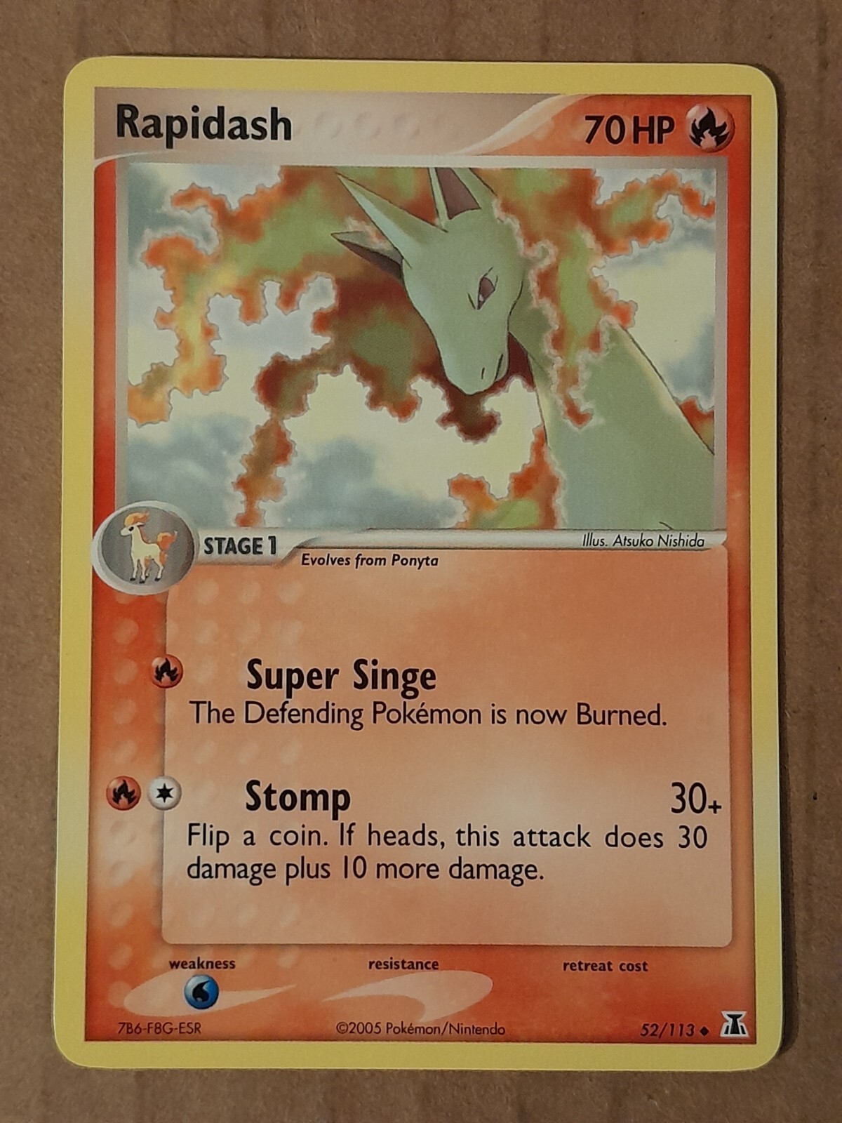 Rapidash 52/113 Ex Delta Species NM-Mt See Pictures