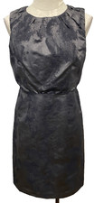 Ann Taylor Loft Gray Jacquard Sleeveless Sheath Dress New Women's 4