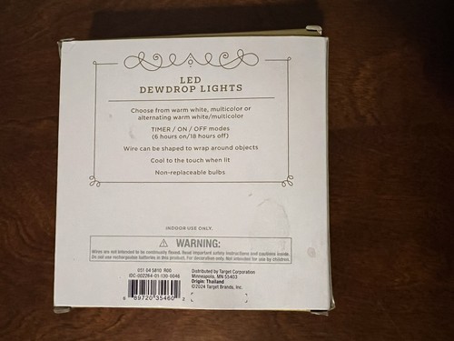 Wondershop 30ct Battery Operated LED Christmas Dewdrop Fairy String Lights - Picture 2 of 5