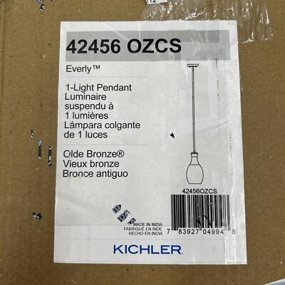 KICHLER 42456OZCS Everly 13.75'' 1-Light Bell Pendant (13.75'' x 7'')