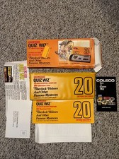 Vintage 1979 Electronic Game Coleco Quiz Wiz Book 20 Cartridge