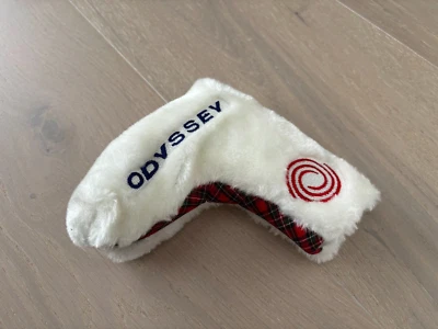 ODYSSEY FLUFFY SCOTLAND TARTAN BLADE PUTTER HEADCOVER for traditional blade NEW