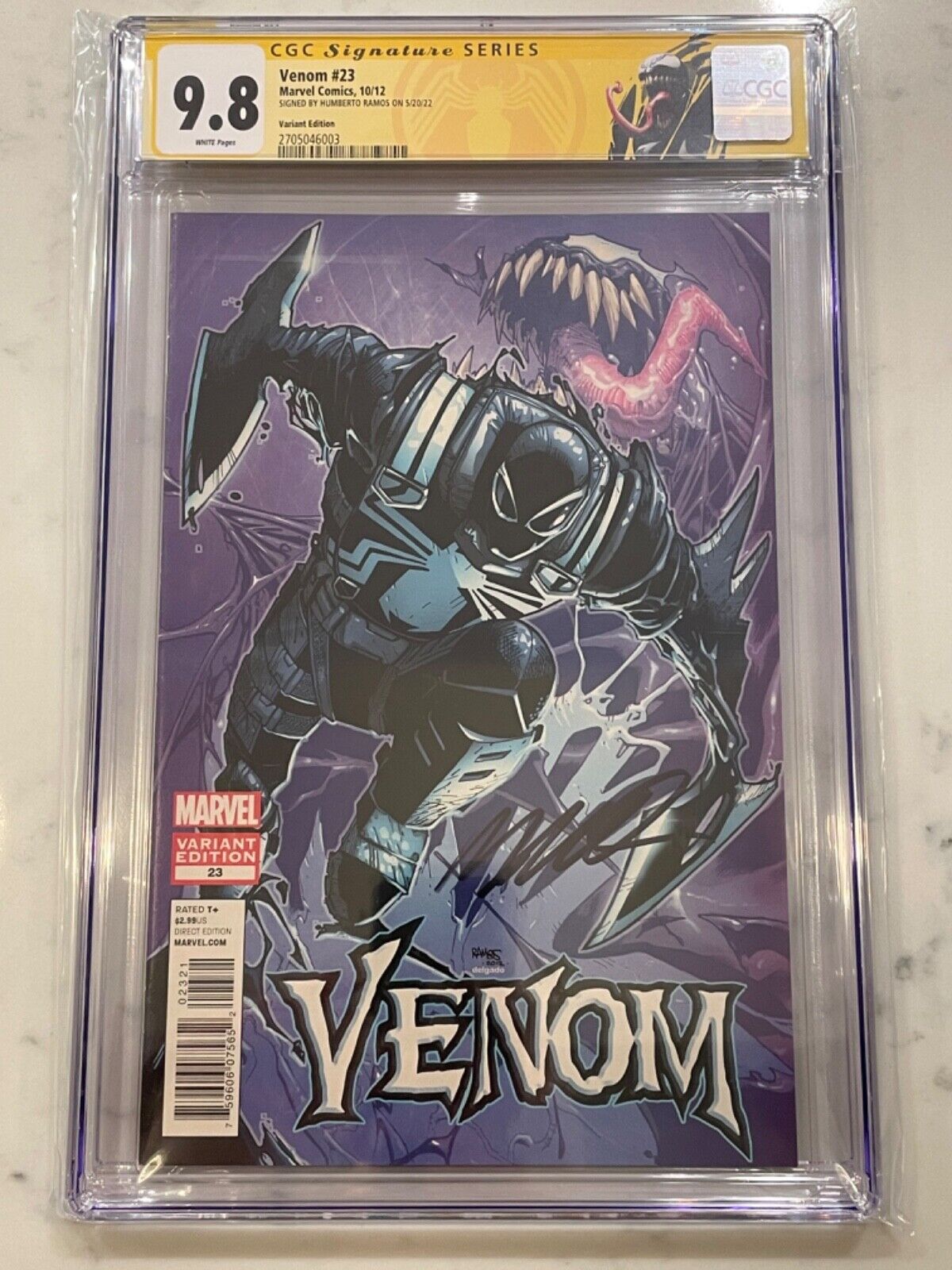 Venom #23 1:30 Ramos Variant CGC 9.8 SS Signed by Humberto Ramos Custom Label