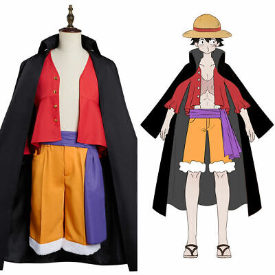 Anime One Piece monkey d. Luffy cosplay costume male female halloween  carnival party show uniforms complete sets