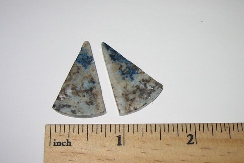 2pc POLISHED 29mm x 18mm SCORZALITE CRYSTAL STONE CABOCHON PAIR USA 6.7grams *7 - Picture 9 of 14