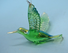 Acrylic Hummingbird Green Iridescent Christmas Ornament