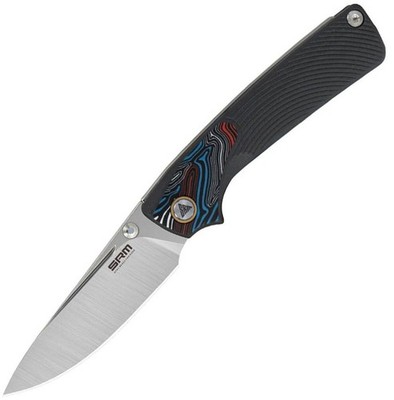 SRM Dome Slip Joint Folding Knife 14C28N Dark Gray G10