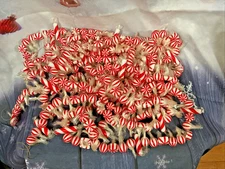 Red & White Peppermint Foam Candy Garland 3 Strands 25 Ft Total
